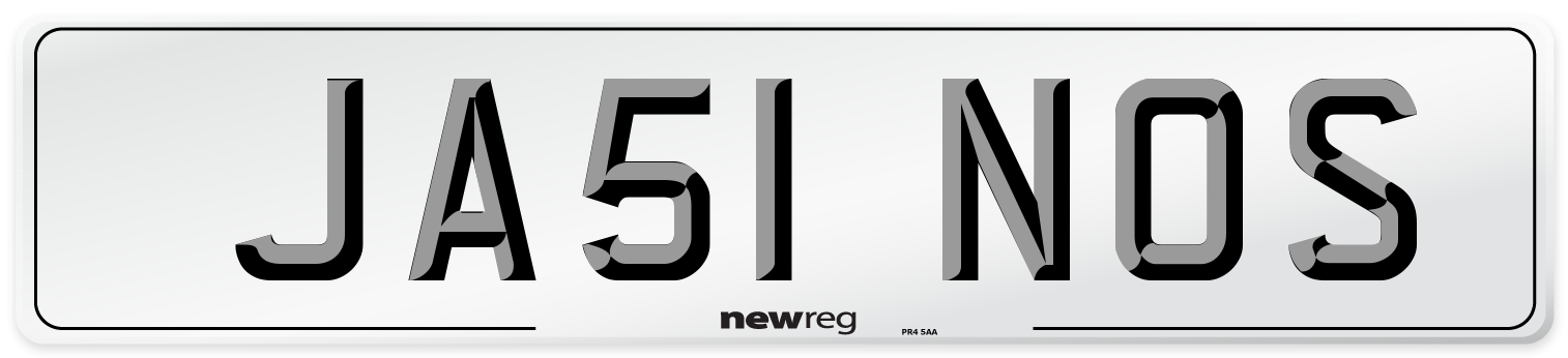 JA51 NOS Number Plate from New Reg